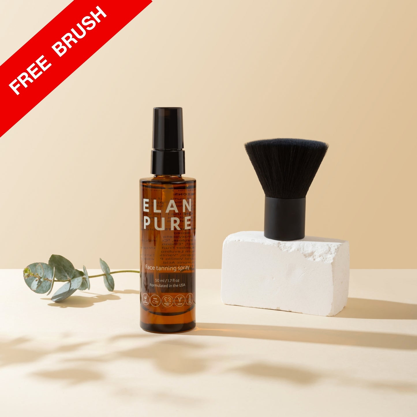 Face Tanning Mist Set (Tanning Brush included)