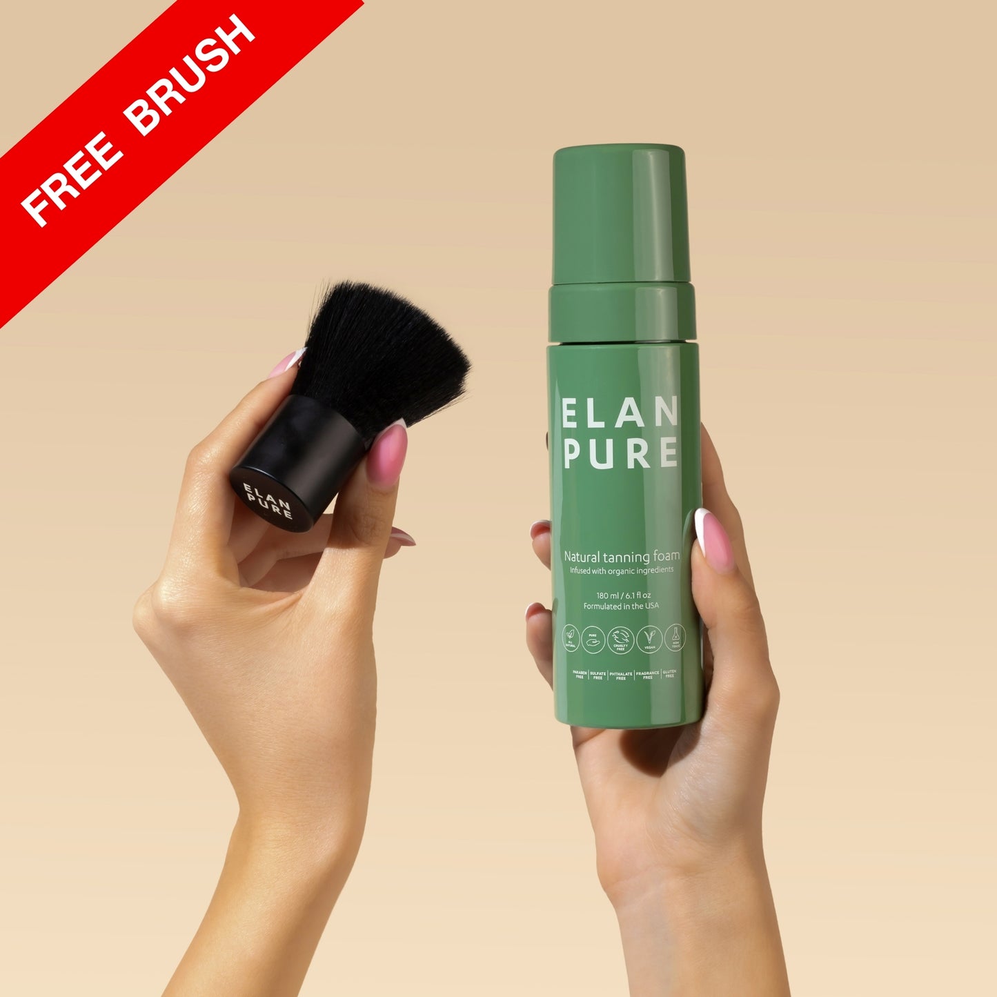 Non-Toxic Self-Tanner (Tanning brush included)